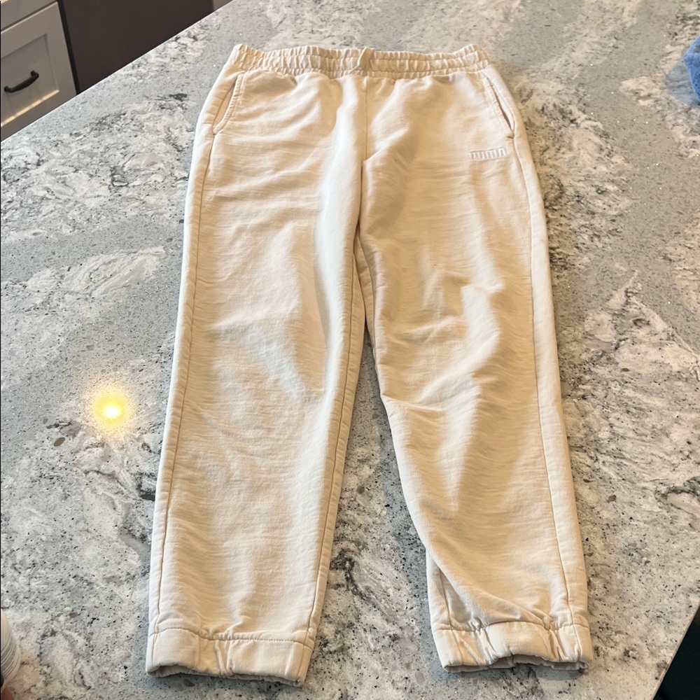 Puma Light Yellow Jogger Sweat Pants Size S